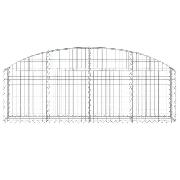 vidaXL Panier de gabions arqué 200x30x60/80 cm Fer galvanisé