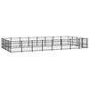 vidaXL Chenil d'ext&eacute;rieur pour chiens Acier 30,11 m&sup2;
