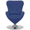 vidaXL Fauteuil &oelig;uf Bleu police Velours