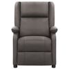 vidaXL Fauteuil inclinable gris cuir v&eacute;ritable