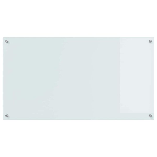 vidaXL Protection de cuisine 2 pcs Blanc 110 x 60 cm verre tremp&eacute;