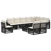 vidaXL Ensemble de canap&eacute; de jardin 11 pc Noir polyrotin