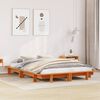 vidaXL Cadre de lit sans matelas cire marron 140x190cm bois pin massif