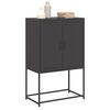 vidaXL Buffet haut noir 68,5x38,5x107 cm acier