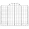 vidaXL Paniers à gabions arqués 18 pcs 200x50x140/160 cm Fer galvanisé