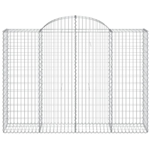 vidaXL Paniers à gabions arqués 18 pcs 200x50x140/160 cm Fer galvanisé