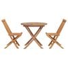 vidaXL Ensemble de salle &agrave; manger pour jardin 3 pc Marron