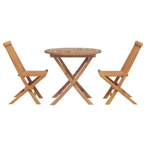 vidaXL Ensemble &agrave; manger de jardin 5 pcs Bois de teck massif