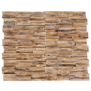 vidaXL Panneaux de rev&ecirc;tement mural 3D 10 pcs 1,01 m&sup2; Bois de teck