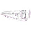 vidaXL Serre avec cadre en acier blanc 72 m² 24x3x2 m