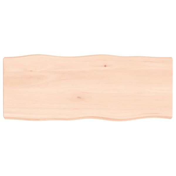 vidaXL Dessus de table bois massif non trait&eacute; bordure assortie