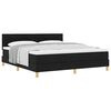 vidaXL Lit boxspring avec matelas avec matelas Noir 180 x 200 cm tissu