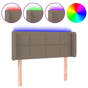 vidaXL T&ecirc;te de lit &agrave; LED Taupe 83x16x78/88 cm Tissu