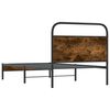 vidaXL Cadre de lit sans matelas 100x190 cm chêne fumé bois ingénierie