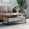 vidaXL Table basse sonoma gris 100x51x45 cm bois d'ing&eacute;nierie