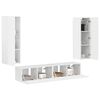 vidaXL Ensemble meuble TV 4 pcs Blanc brillant Bois d'ing&eacute;nierie