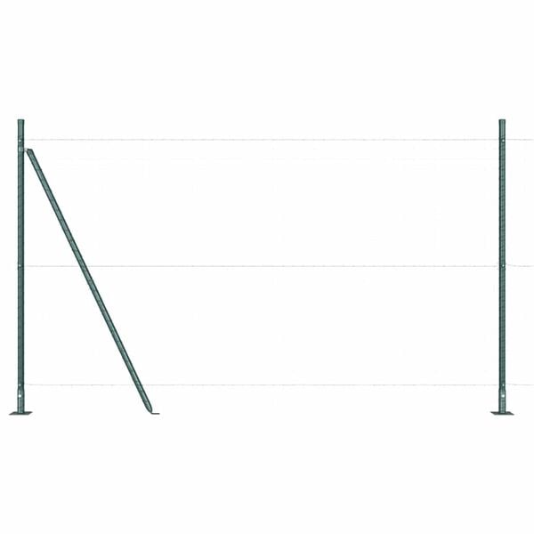 vidaXL Poteau de clôture. Autre 52 pcs Gris 3,2 x 3,2 x 88,5 cm Acier