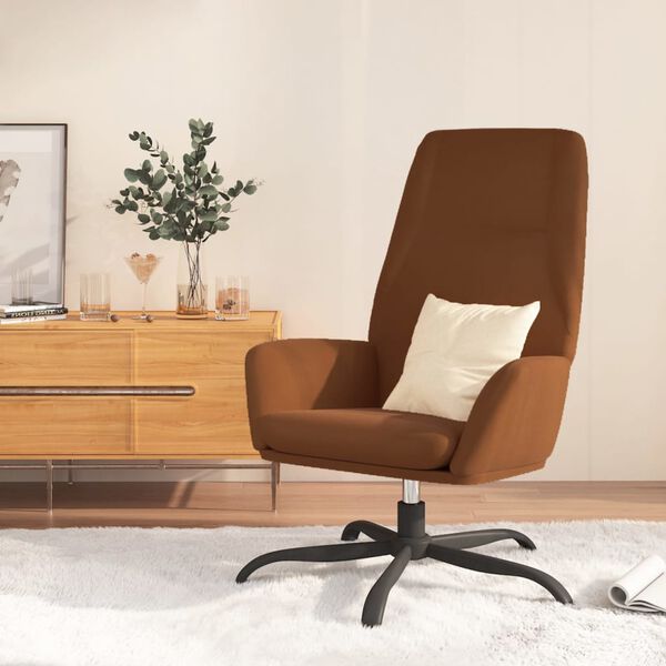 vidaXL Chaise de relaxation Marron Similicuir daim