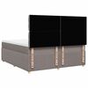 vidaXL Sommier &agrave; lattes de lit avec matelas Taupe 200x200 cm Tissu