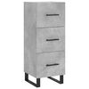 vidaXL Buffet haut Gris b&eacute;ton 34,5x34x180 cm Bois d'ing&eacute;nierie