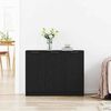 vidaXL Buffet Ch&ecirc;ne noir 90,5 x 30 x 70 cm Bois d'ing&eacute;nierie