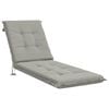 vidaXL Coussin de transat GEMERT 100 % polyester Gris 190 x 50 x 9 cm