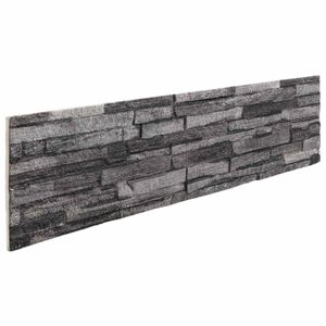 vidaXL Panneaux muraux 10 pcs Anthracite 100 x 25 cm Mousse EPS