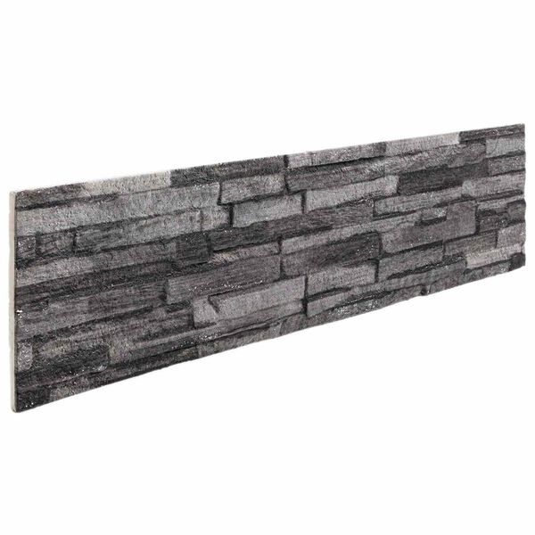 vidaXL Panneaux muraux 10 pcs Anthracite 100 x 25 cm Mousse EPS