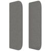 vidaXL T&ecirc;te de lit avec oreilles Gris fonc&eacute; 163x16x78/88 cm Tissu