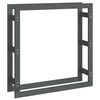 vidaXL Support pour bois de chauffage Gris 100x25x100 cm Bois de pin