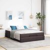 vidaXL Cadre de lit avec matelas avec matelas 2 pcs Tan tissu