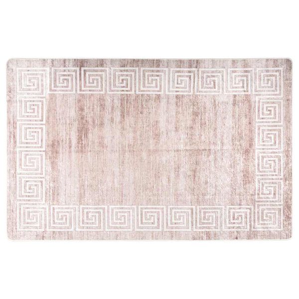 vidaXL Tapis lavable antidérapant 160x230 cm beige