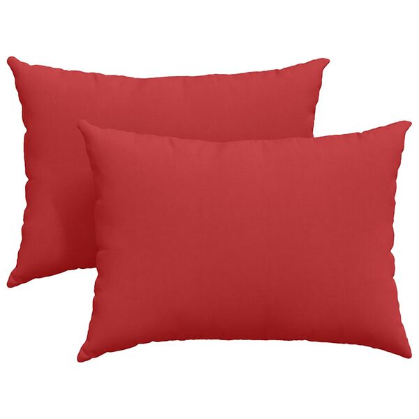 vidaXL Coussins de canap&eacute; 2 pcs Rouge 70 x 50 cm tissu