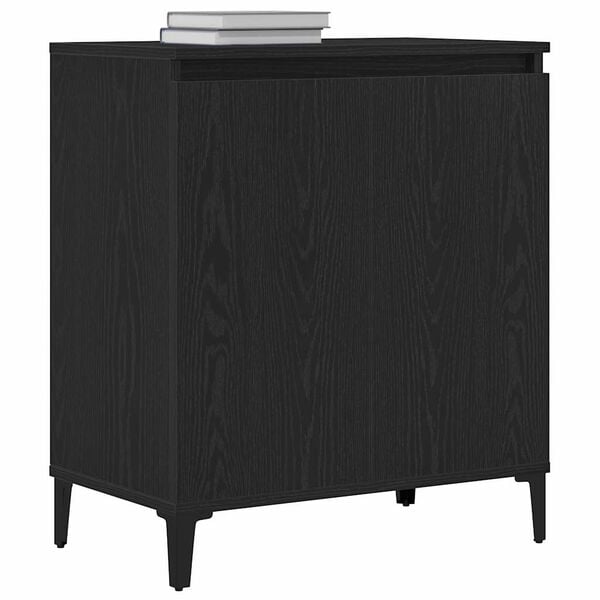 vidaXL Buffet Ch&ecirc;ne noir 60 x 35 x 70 cm Bois d'ing&eacute;nierie