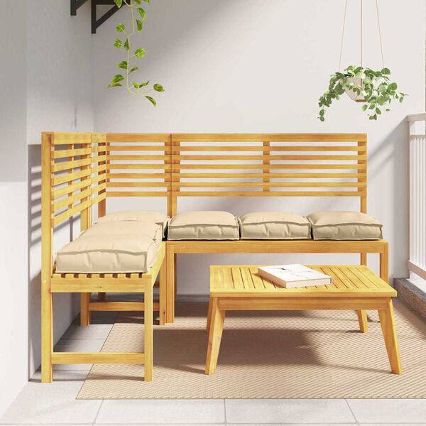 vidaXL Coussin 6 pcs Beige 40 x 40 x 8 cm Tissu Oxford