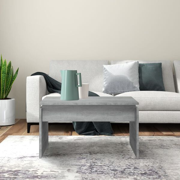 vidaXL Table basse Sonoma gris 68x50x38 cm Bois d'ingénierie