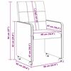 vidaXL Chaises de Salle &agrave; Manger avec Roues 2 pcs Vert fonc&eacute; tissu