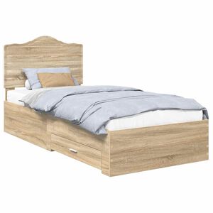 vidaXL Cadre de lit Ch&ecirc;ne Sonoma 70 x 190 cm Bois d'ing&eacute;nierie