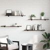 vidaXL &Eacute;tag&egrave;res murales 4pcs ch&ecirc;ne fum&eacute; 100x20x1,5cm bois d'ing&eacute;nierie
