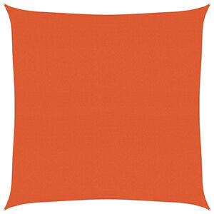 vidaXL Voile d'ombrage 160 g/m&sup2; carr&eacute; orange 4x4 m PEHD