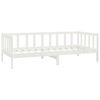 vidaXL Lit de repos avec matelas 90x200 cm Blanc Bois de pin massif