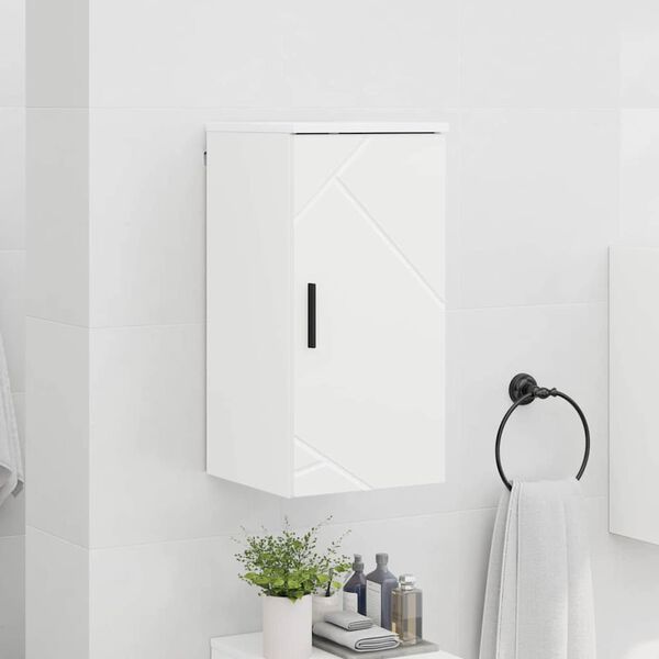 vidaXL Cabinet de salle de bain Blanc brillant 30 x 31,5 x 61 cm