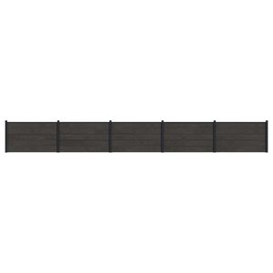 vidaXL Panneau de cl&ocirc;ture 5 pcs WPC et Aluminium Noir