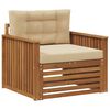 vidaXL Canap&eacute; d&rsquo;ext&eacute;rieur Bois d'acacia massif et polyester