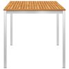 vidaXL Ensemble &agrave; manger de jardin 5 pcs Teck massif acier inoxydable