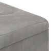 vidaXL Pouf de rangement Gris clair 80 x 80 x 45 cm Velours