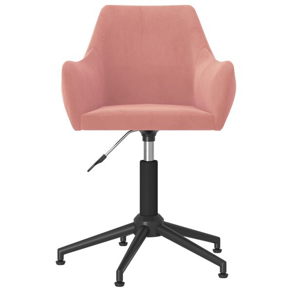 vidaXL Chaise pivotante de salle &agrave; manger Rose Velours