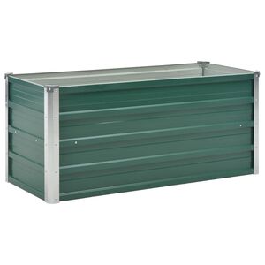 vidaXL Lit sur&eacute;lev&eacute; de jardin Acier galvanis&eacute; 100x40x45 cm Vert