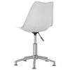 vidaXL Chaise pivotante de salle &agrave; manger Blanc Similicuir