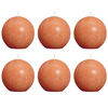 Bolsius Bougie boule rustique 80 mm Orange 6 pcs